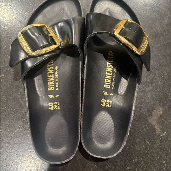 Birkenstock Shoes - Birkenstock Madrid Big Buckle High Shine Sandals
$160 Retail